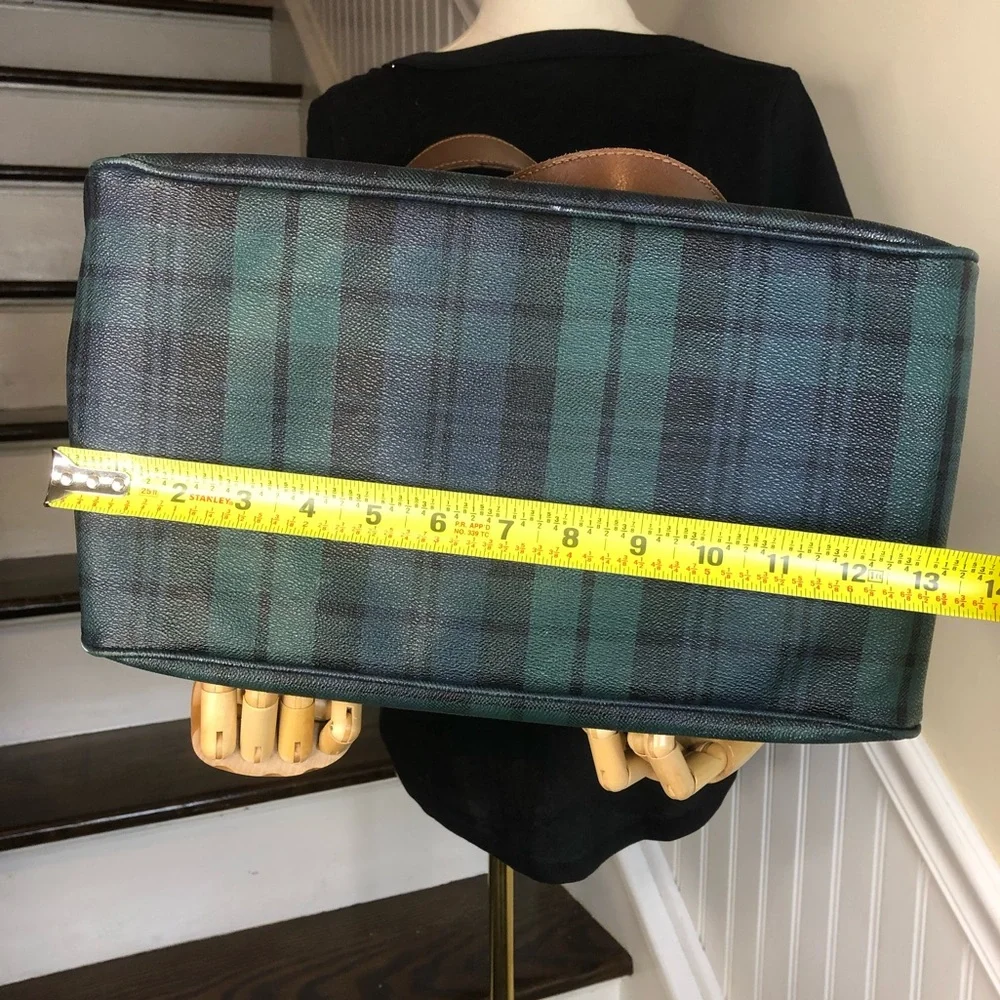RALPH LAUREN Black Watch Waxed Leather Coated Canvas Activity Baby Toddler Bag